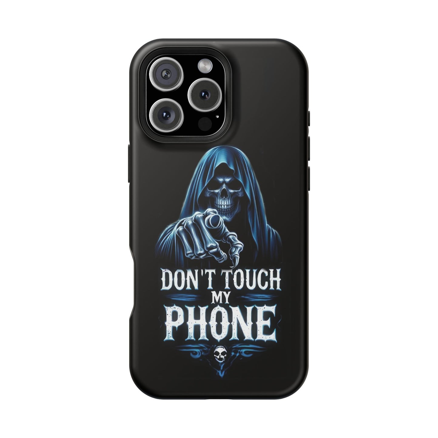 Gothic Magnetic iPhone Case: Don't Touch My Phone