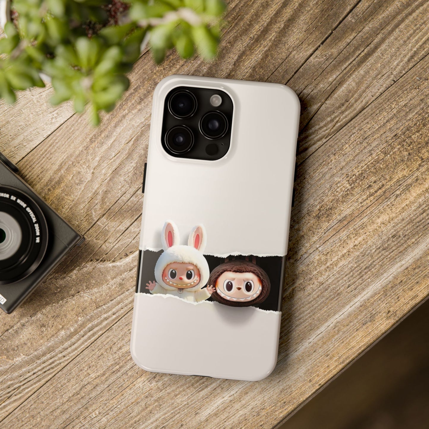 The Monsters Tough Case for iPhone Models and Variations – Dual Layer Protective Cover, Playful Design, Cute Mobile Accessory