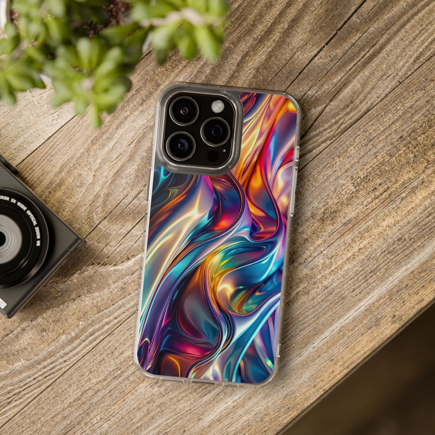 Colorful Clear Case for iPhone – Abstract Art Design