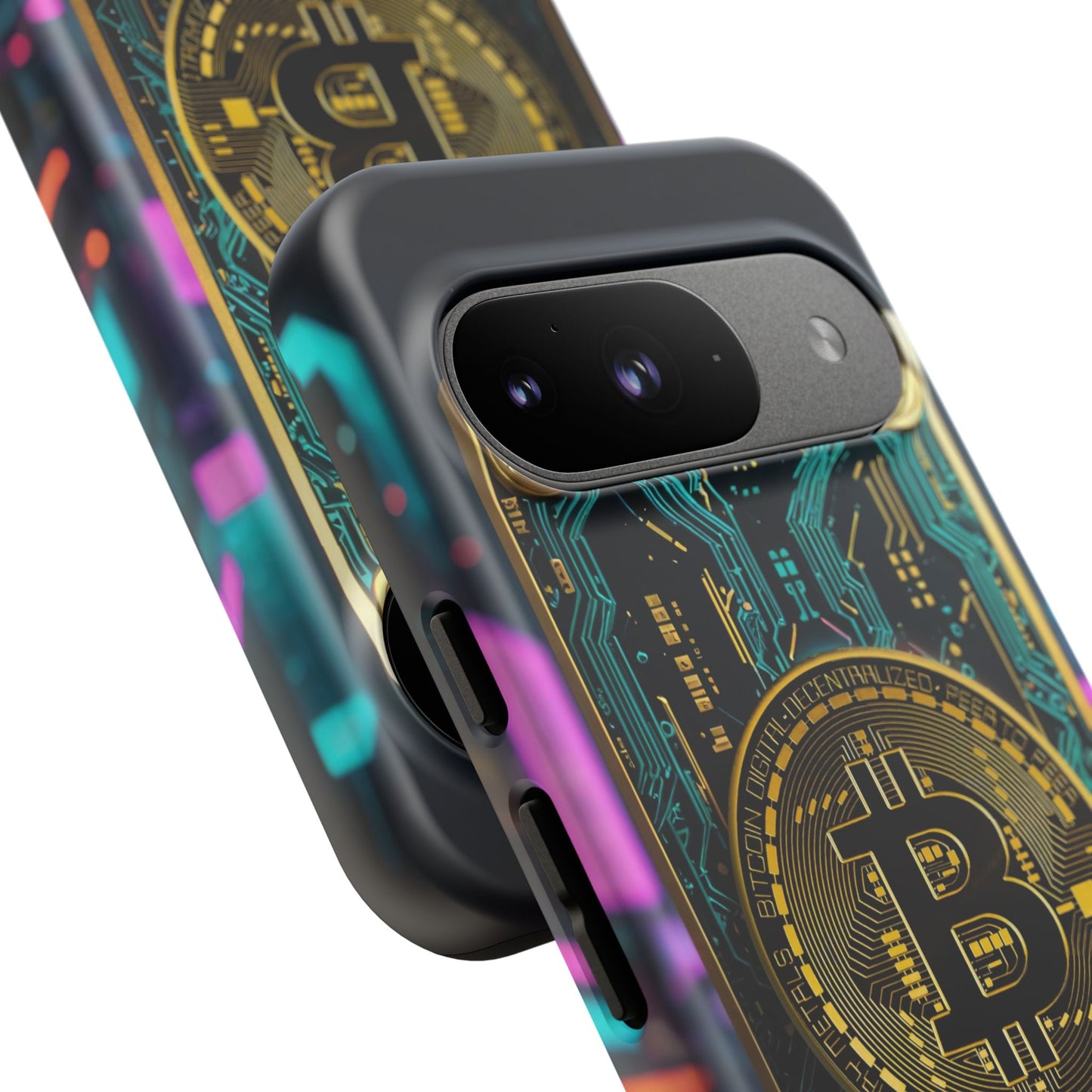 Bitcoin Google Pixel Phone Case - Tough Cases with Cryptocurrency Design