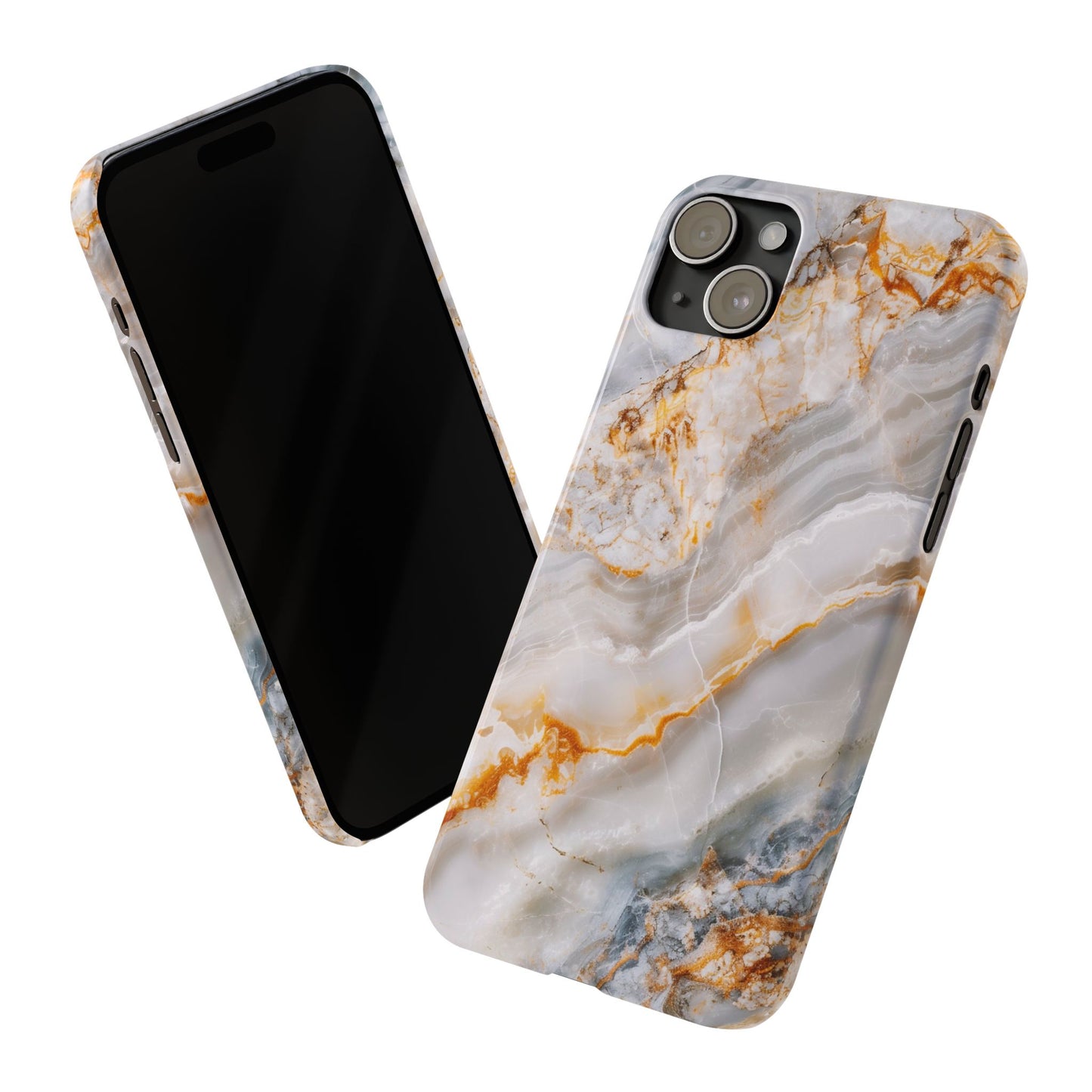 Pure Elegance Marble Slim Phone Cases, Modern Tech Decor