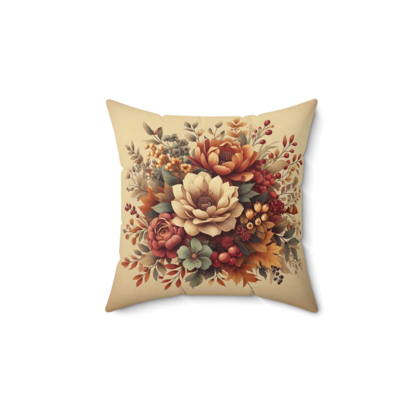 Autumn Bouquet Spun Polyester Square Pillow