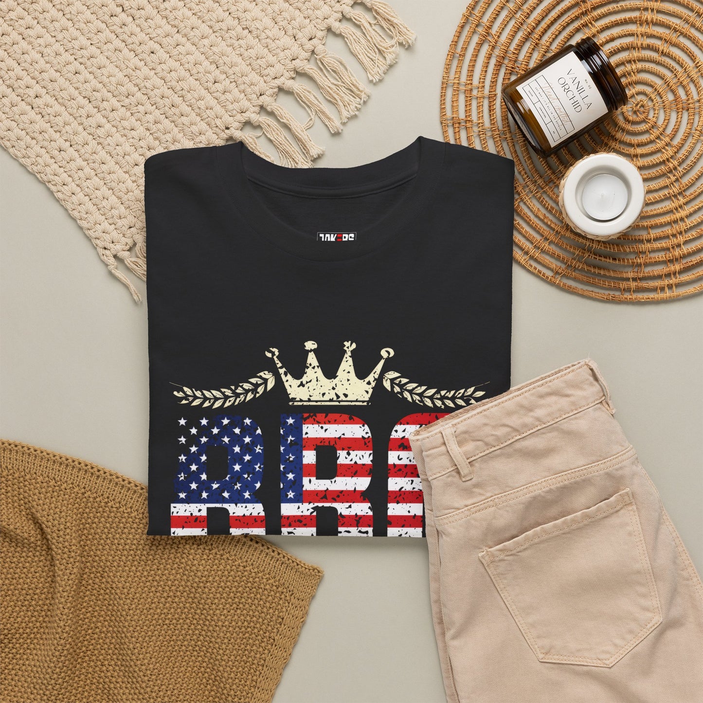 BBQ King Unisex Heavy Cotton Tee - Patriotic Grilling Shirt for Summer Celebrations