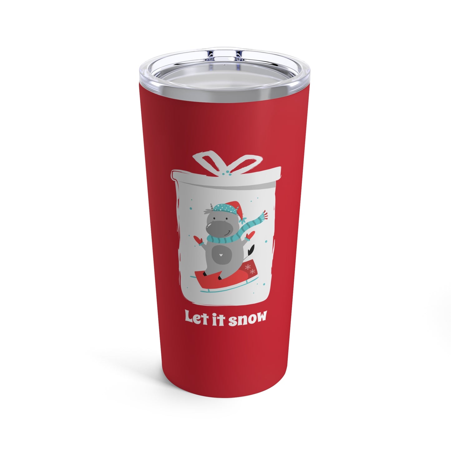 Let It Snow Tumbler 20oz / Red