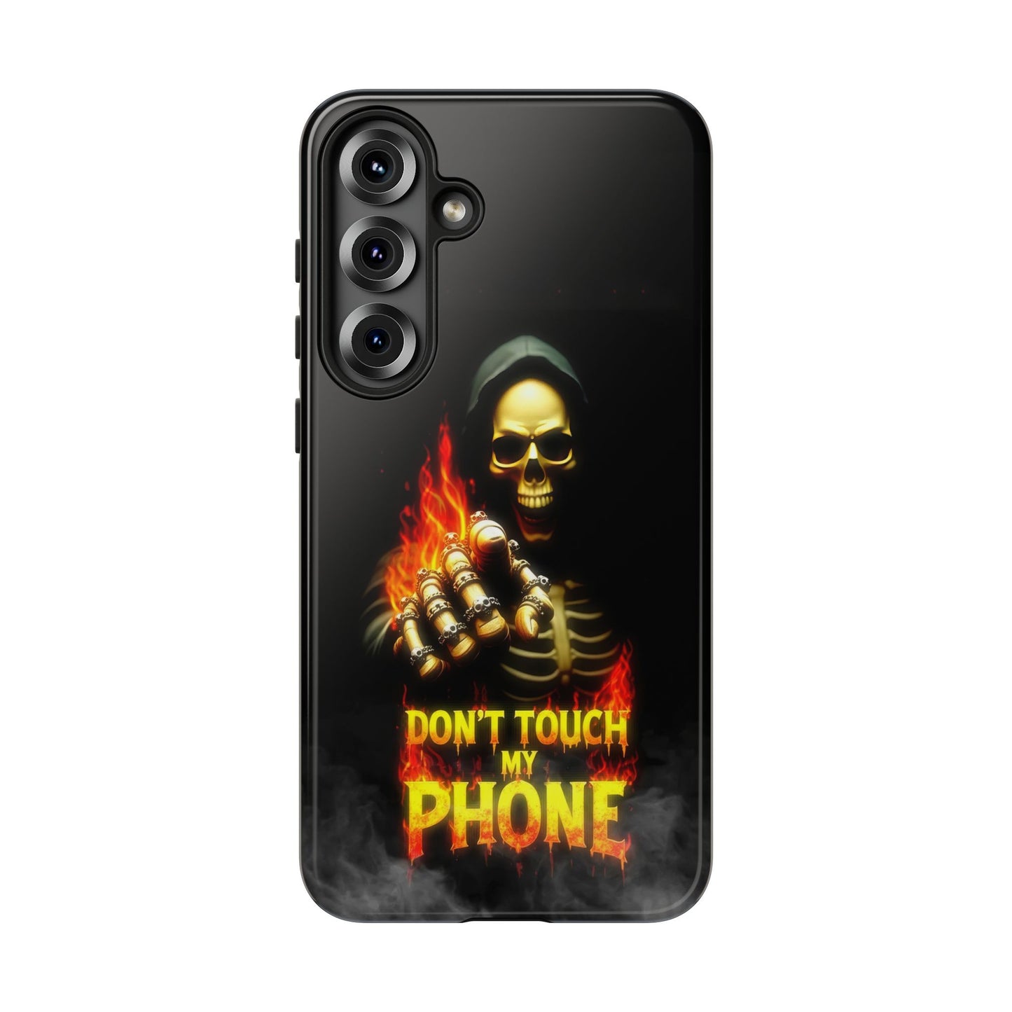 Skull Design Samsung Phone Case, Don't Touch My Phone Mobile Cover