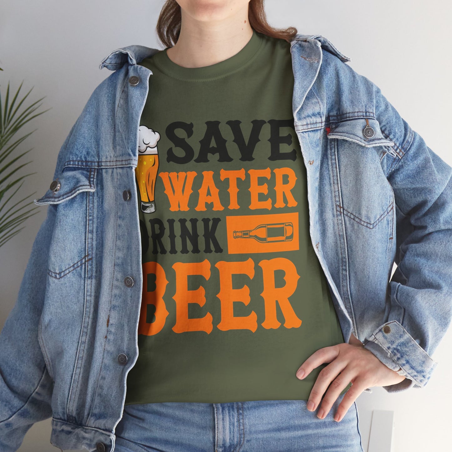 Funny Beer Slogan, Save Water Drink Beer