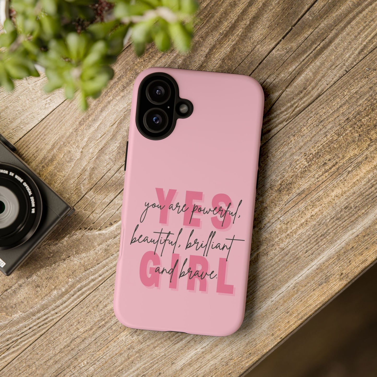 Empowering Case – Yes Girl Motivational Pink Protective Cover