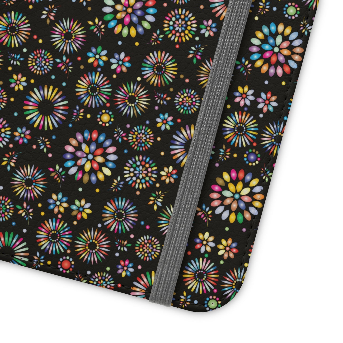 Vibrant Vibes Flip Cases / Black