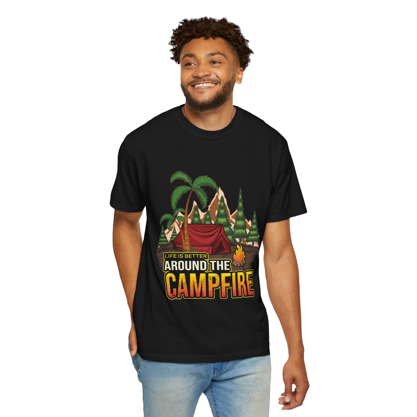 Campfire Adventure Unisex T-Shirt - Life is Better Around the Campfire