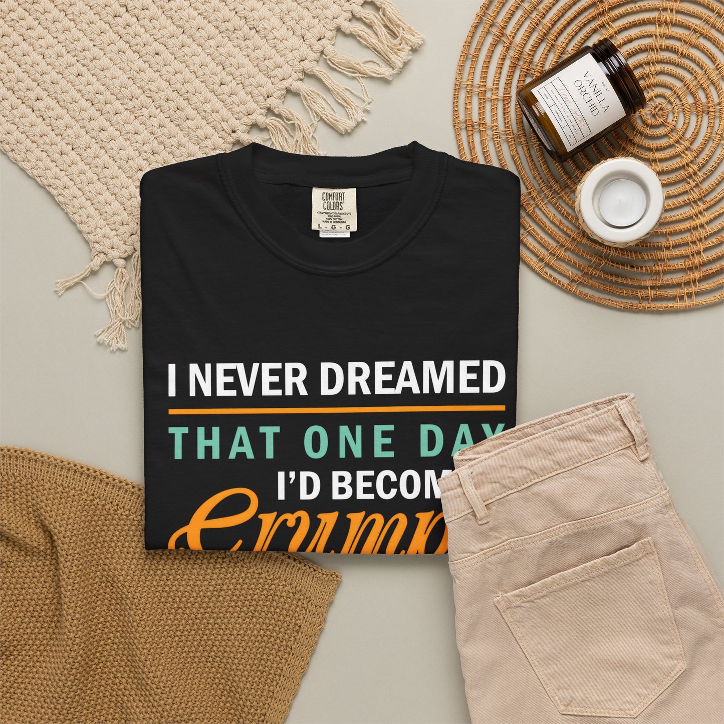 Funny Grumpy Old Man T-Shirt - Unisex Garment-Dyed Tee for Dads & Grandpas