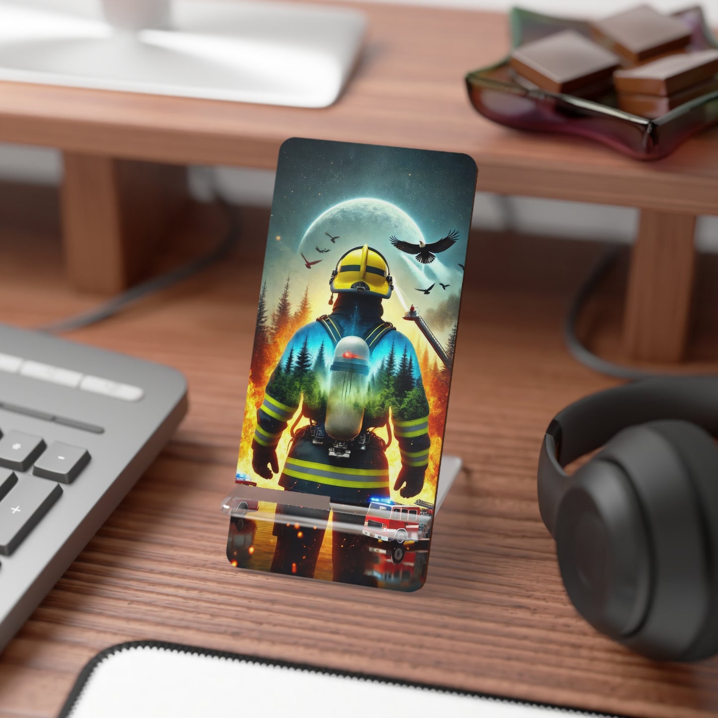 Firefighter Smartphone Display Stand