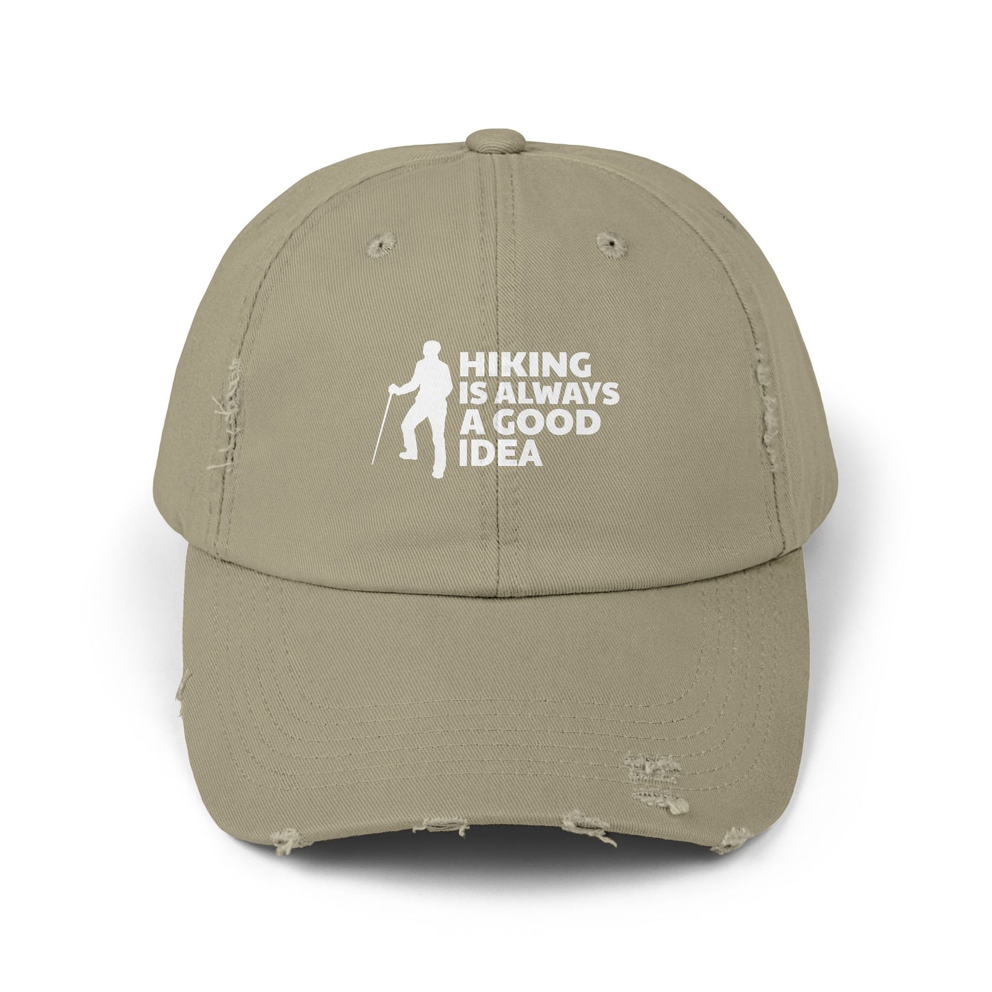 Hiking Is Always A Good Idea Unisex Distressed Cap