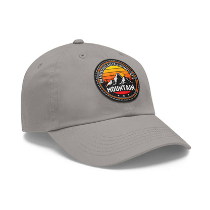 Mountain Adventure Dad Hat with Leather Patch