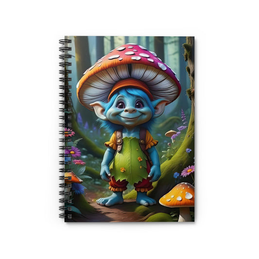Mushroom Troll Dream Journal, Mystical Ruled Adventure Notebook