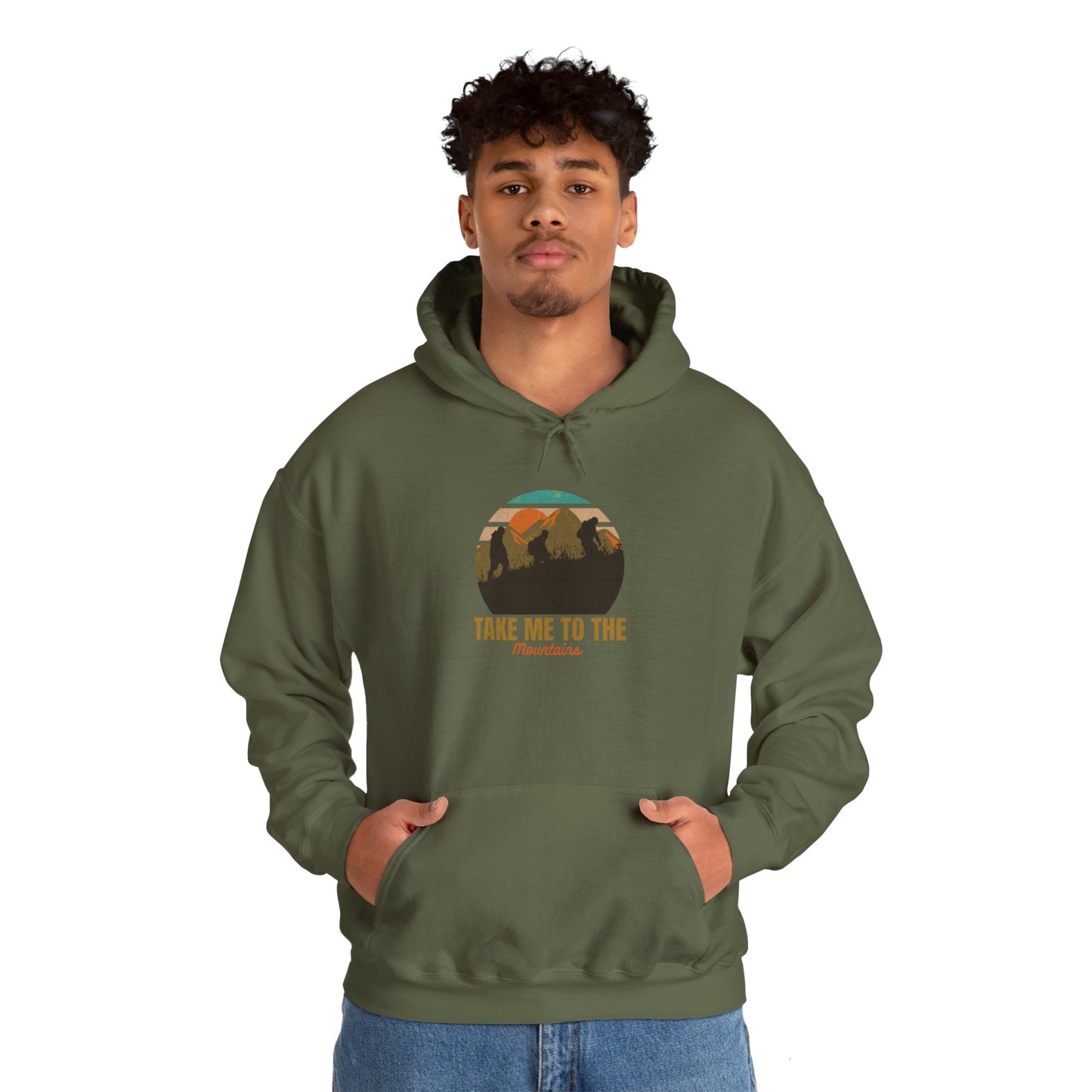 Take Me To The Mountains Unisex Heavy Blend™ Hooded Sweatshirt