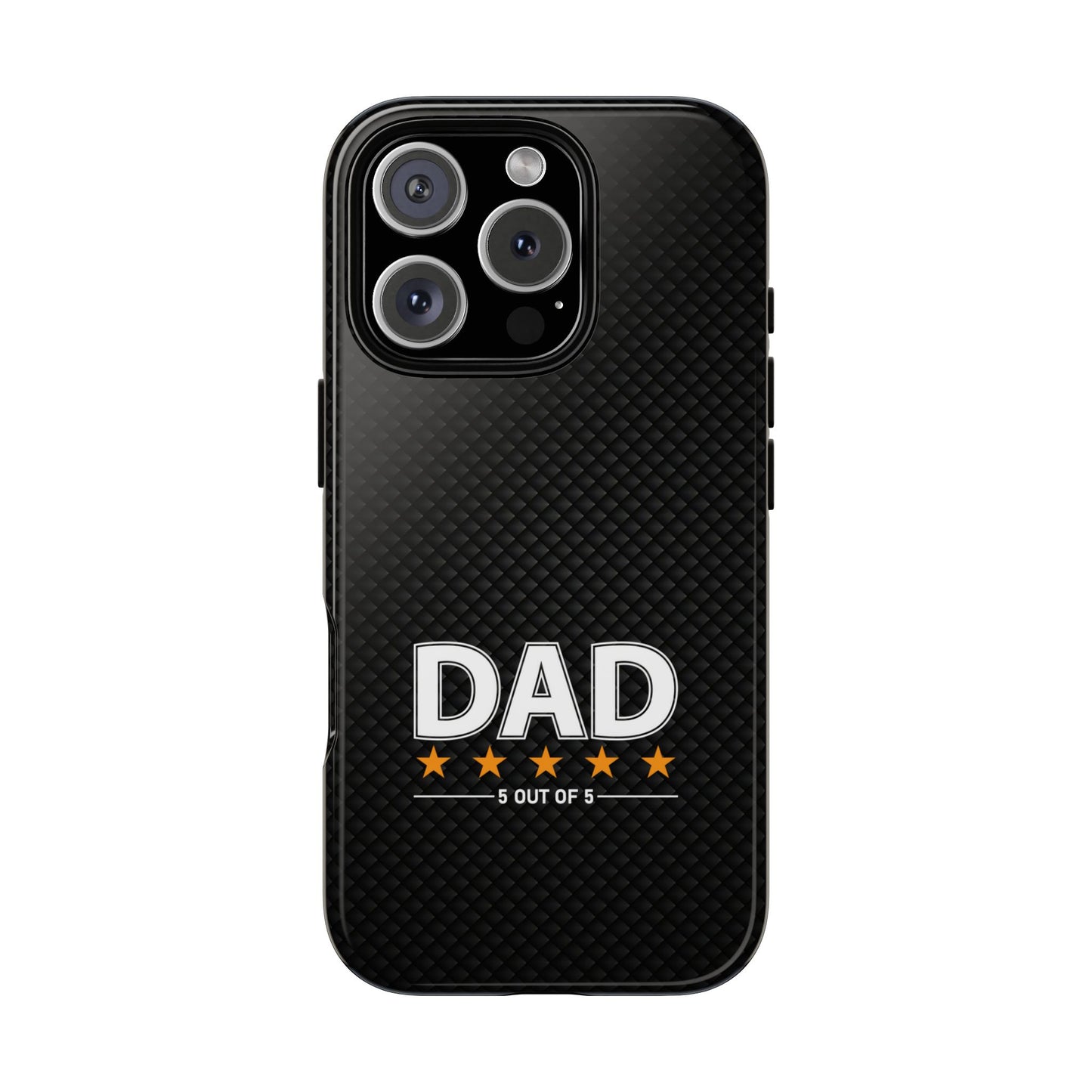 5-Star Dad iPhone Case - Tough Black Cover for Father's Day