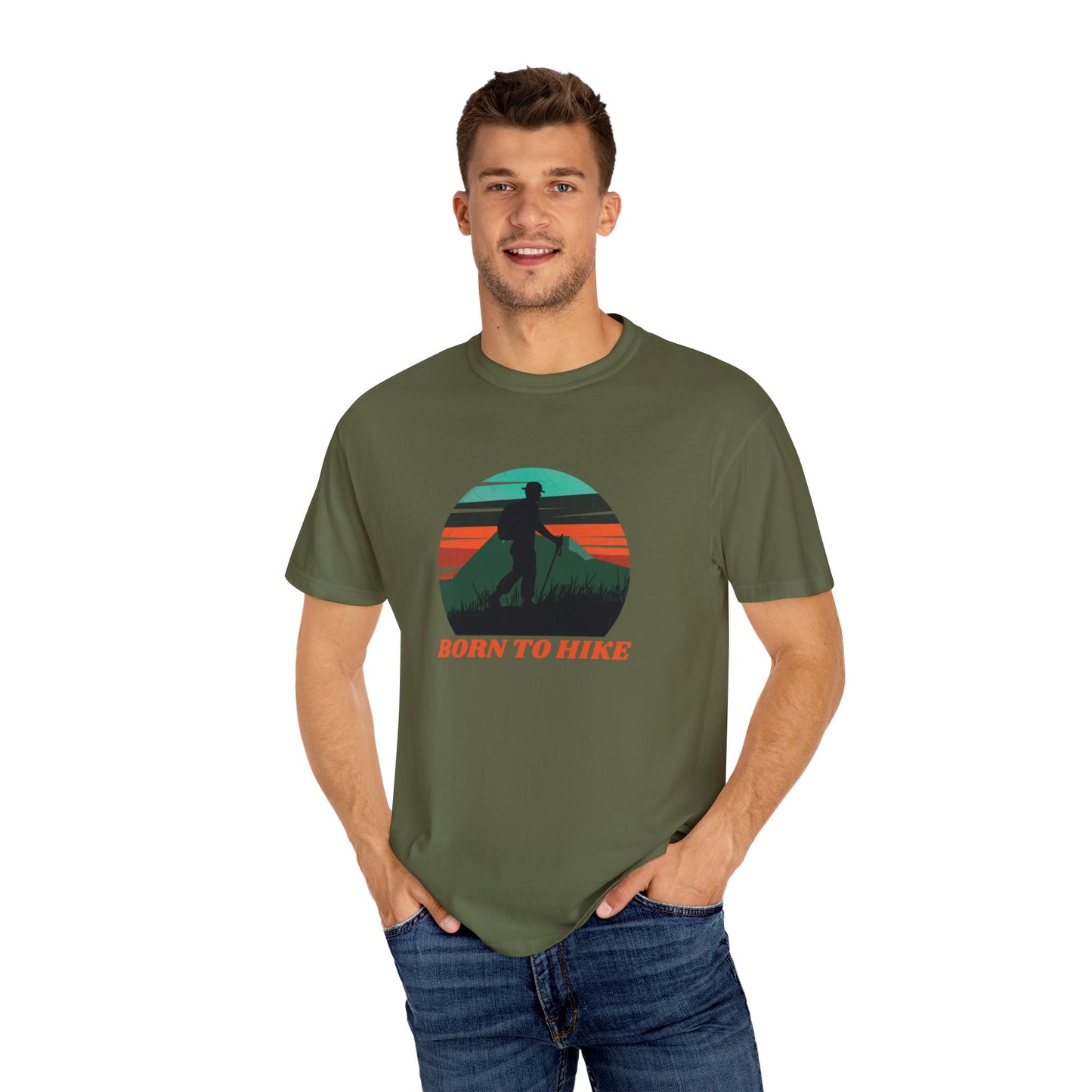 Born To Hike Unisex Garment-Dyed T-shirt