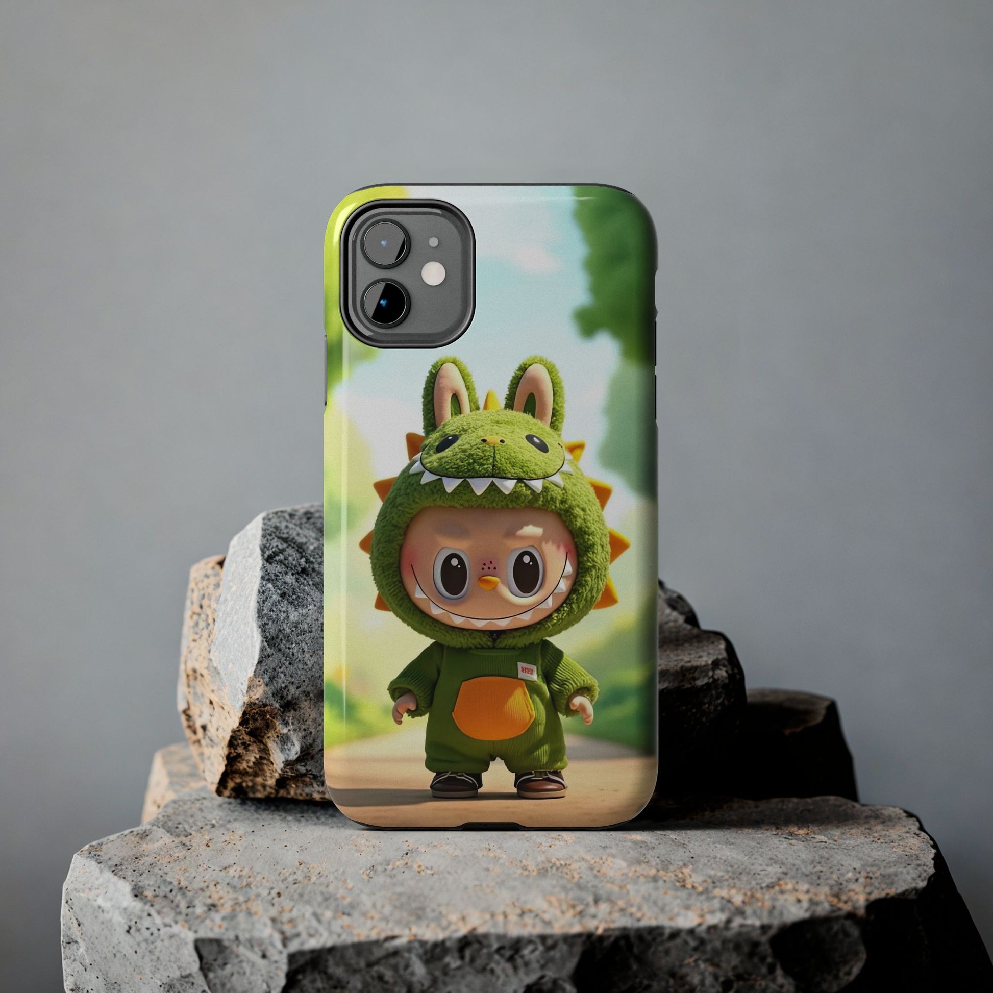 The Monsters Tough Case for iPhone Models – Playful Dinosaur Design, Dual Layer Protective Cover, Fun Mobile Accessory