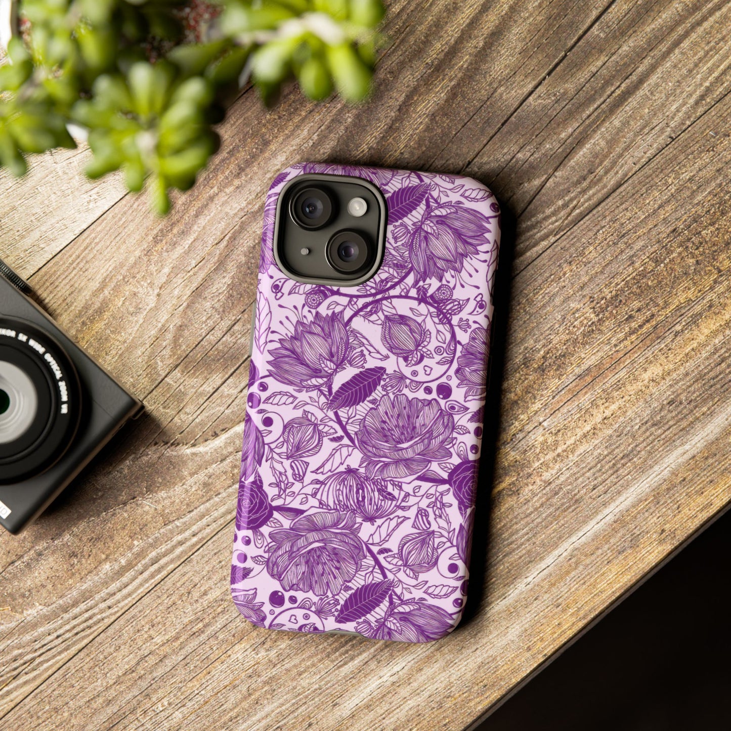 Graphical Garden: Purple Edition iPhone Tough Cases