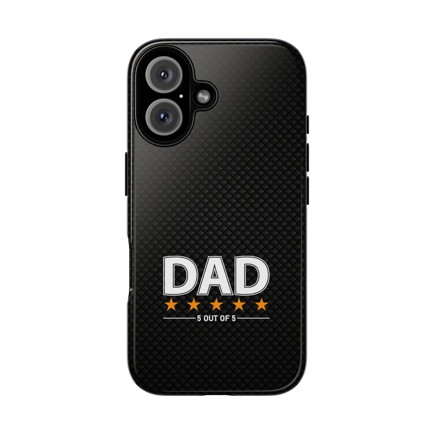 5-Star Dad iPhone Case - Tough Black Cover for Father's Day