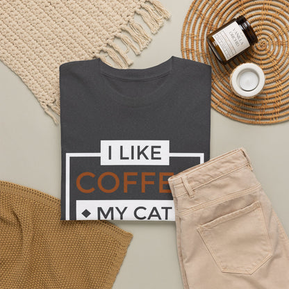 Coffee Cat Lover T-shirt, Funny Graphic Tee