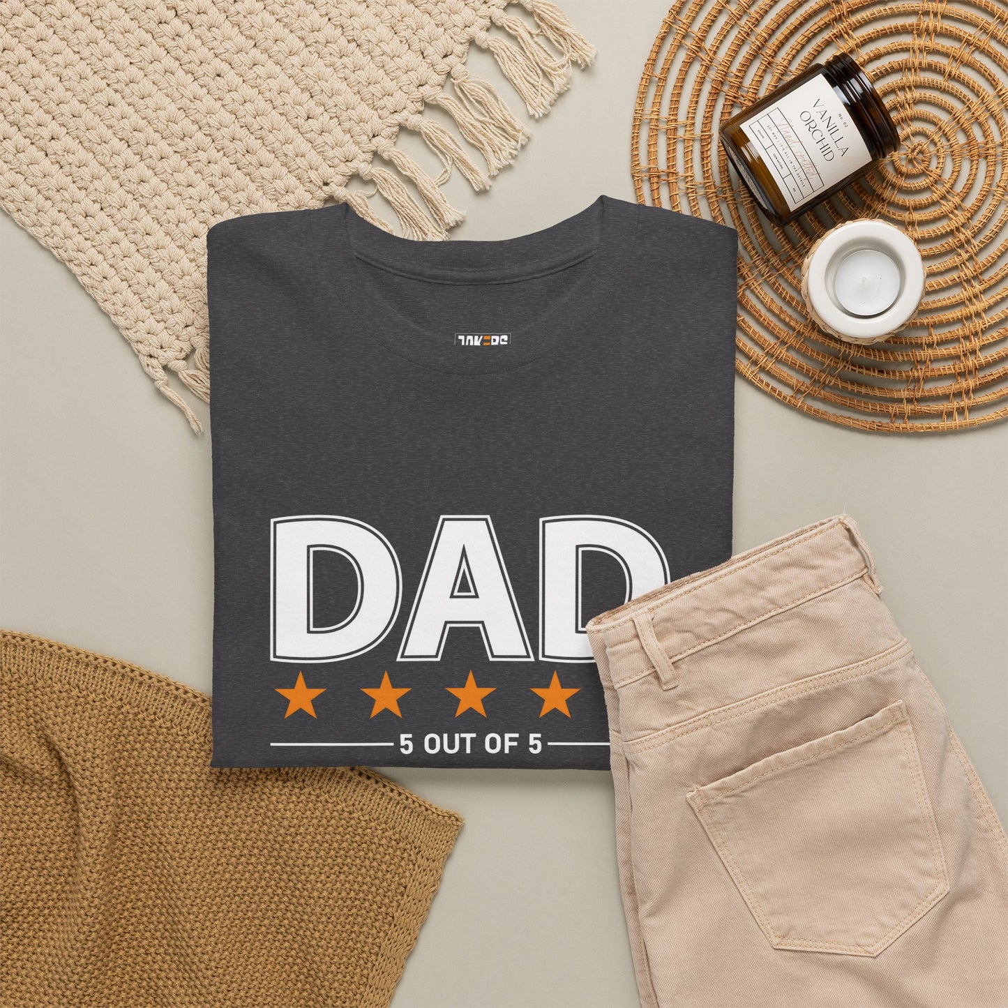 Father's Day Unisex Tee - 5 Stars Dad T-shirt