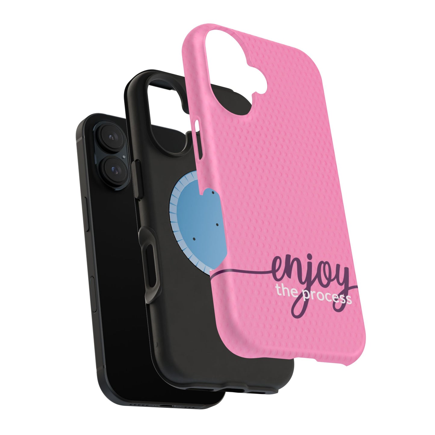 Enjoy the Process Magnetic Case - Motivational Pink Phone Cover for Women