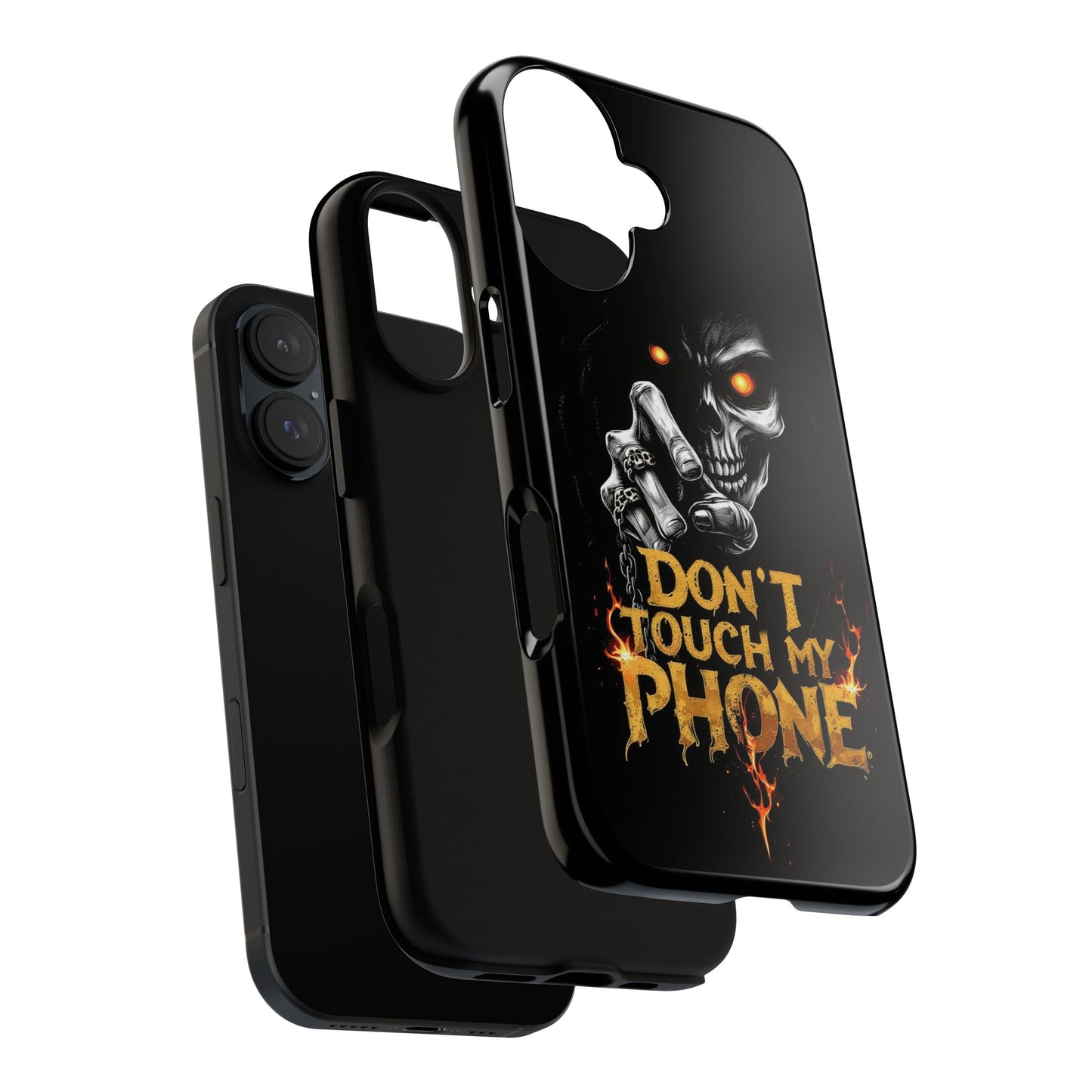 Skull iPhone Tough Cases, Don't Touch My Phone