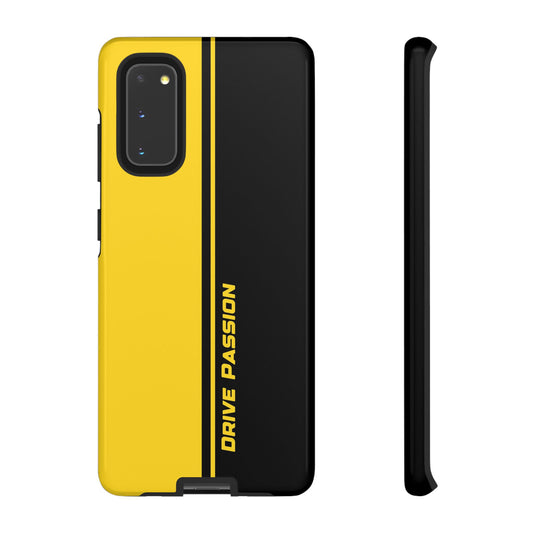 Drive Passion Tough Case – Bold Yellow & Black Design