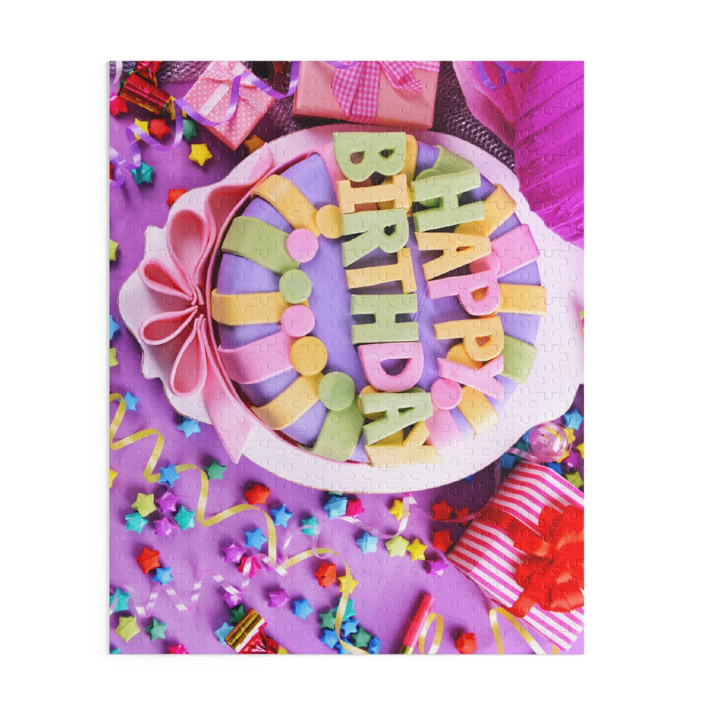 Happy Birthday Puzzle - Colorful 120/252/500-Piece Celebration Jigsaw