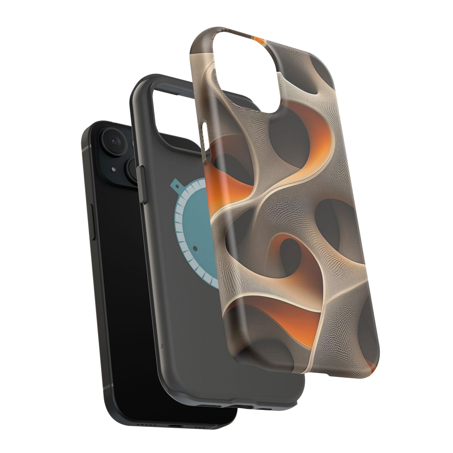 Stylish Magnetic Phone Cases, Abstract Geometric Design
