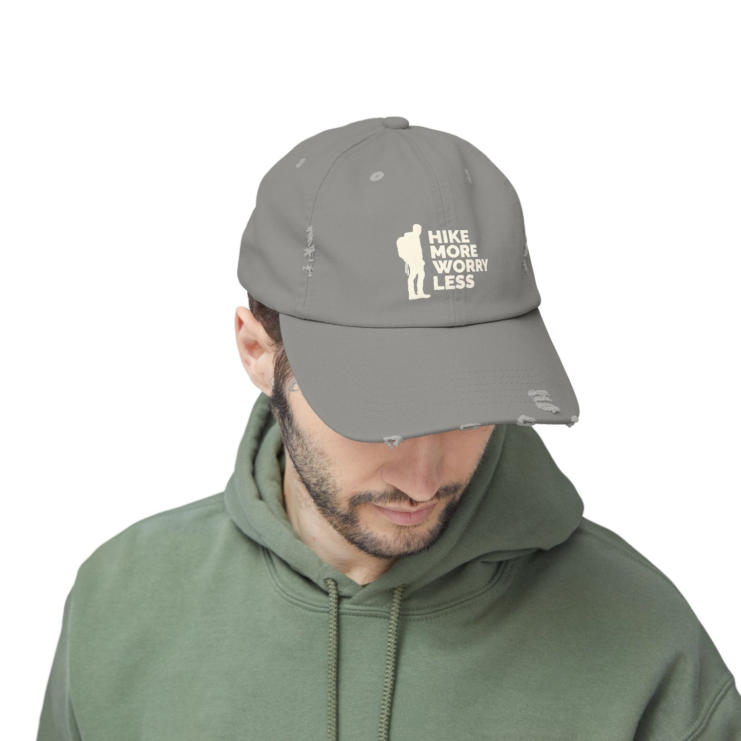 Hike More Worry Less Original Unisex Distressed Cap