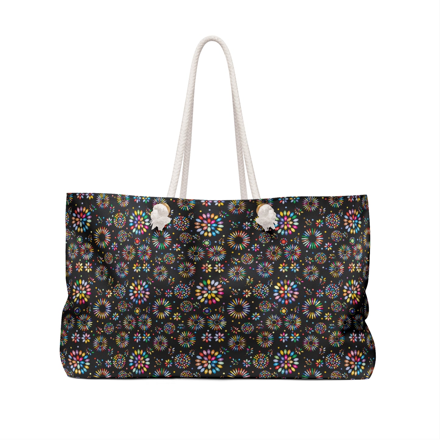 Vibrant Vibes: Happy Color Weekender Bag / Black