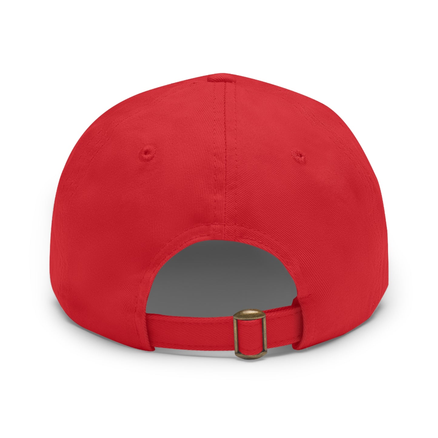 Baseball Dad Hat with Leather Patch (Round)