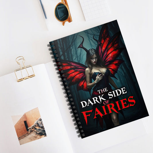 Dark Side of Fairies Spiral Notebook, Gothic Ruled Journal for Fantasy Lovers