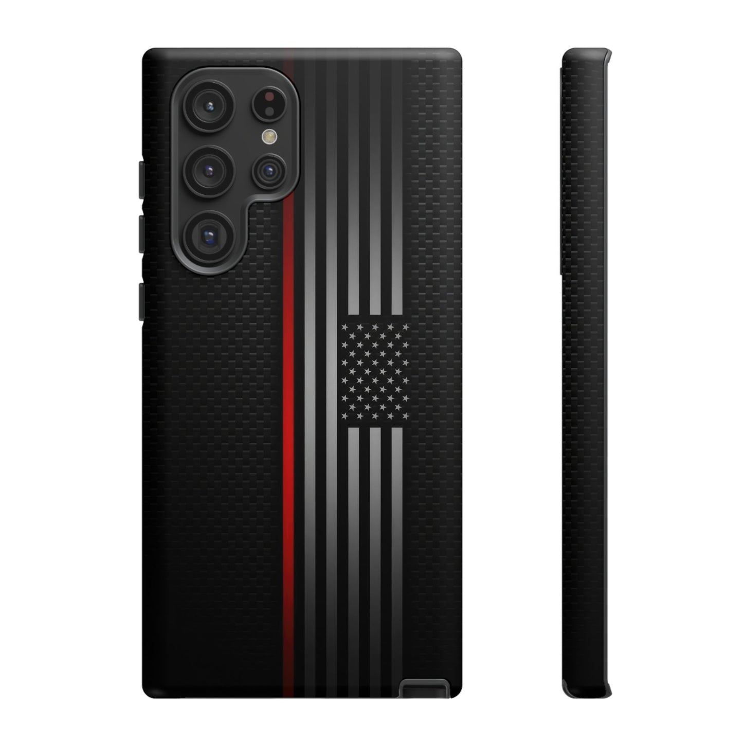 Elegant Patriotic Samsung Phone Case, Thin Red Line Design