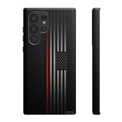 Elegant Patriotic Samsung Phone Case, Thin Red Line Design