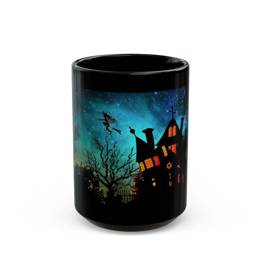 Halloween Night Ride  Black Mug (11oz, 15oz)