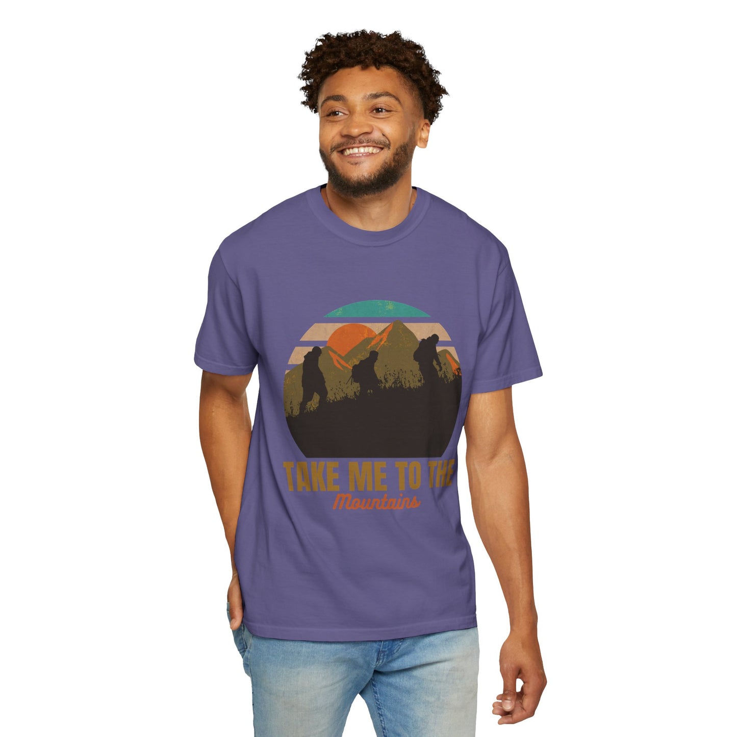 Take Me To The Mountains Unisex Garment-Dyed T-shirt