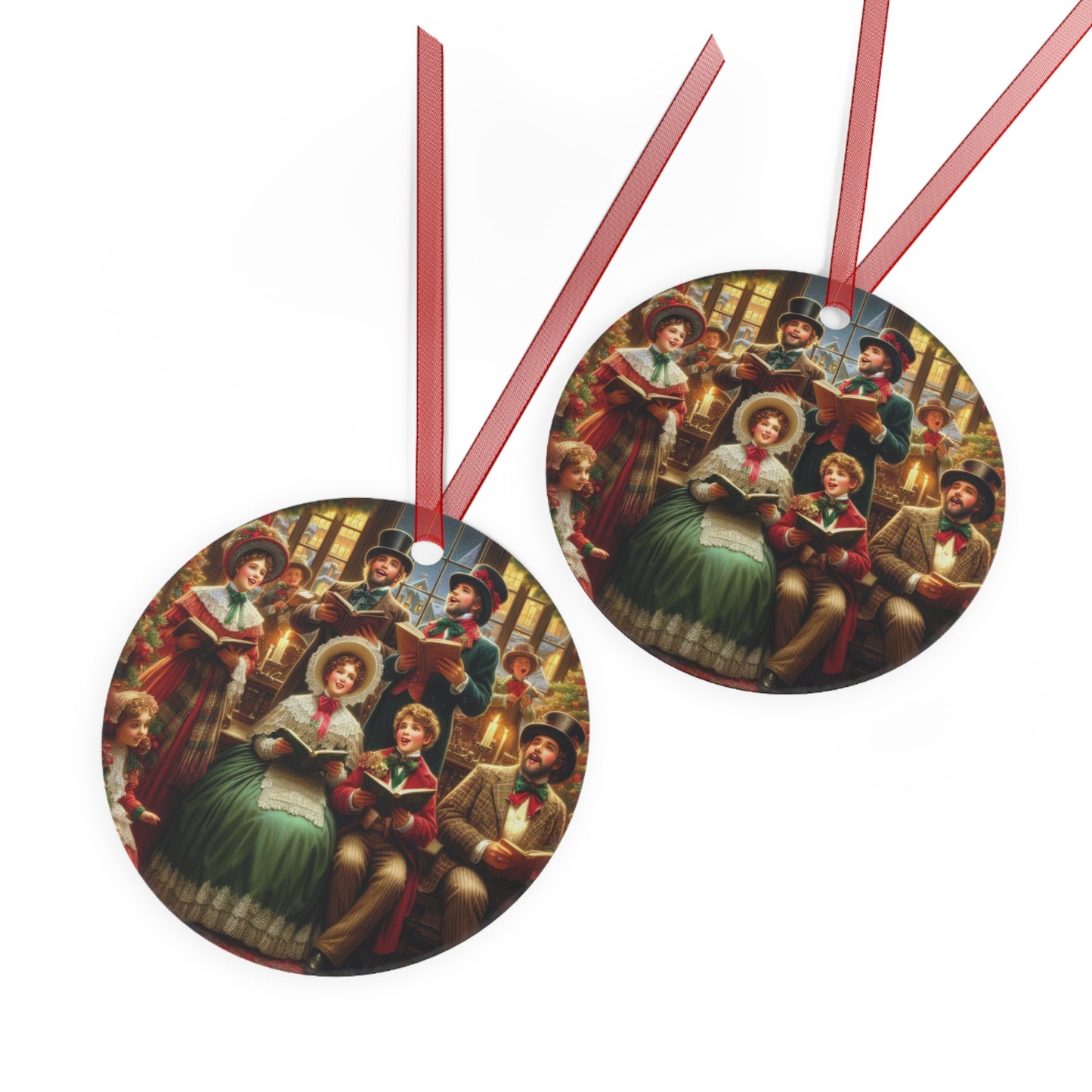 Melodies of Christmas Cheer Metal Ornaments, 2-Side Print