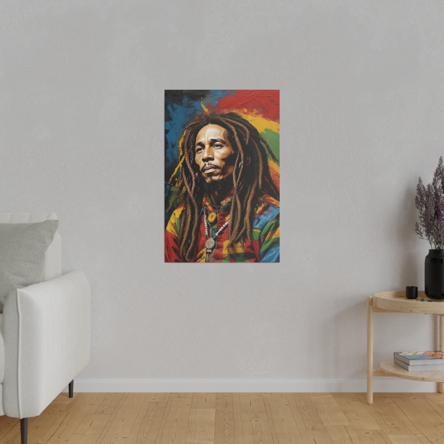 Rasta Matte Canvas, Stretched, 0.75"