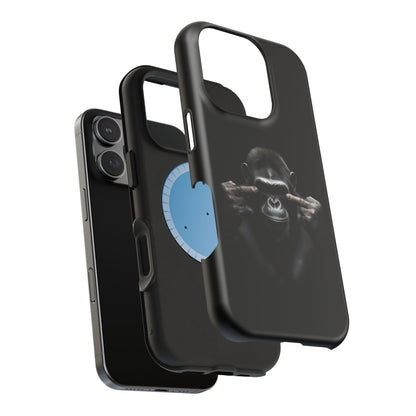 Edgy Gorilla Magnetic iPhone Case, Unique Cell Phone Cover