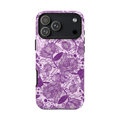 Graphical Garden: Purple Edition iPhone Tough Cases