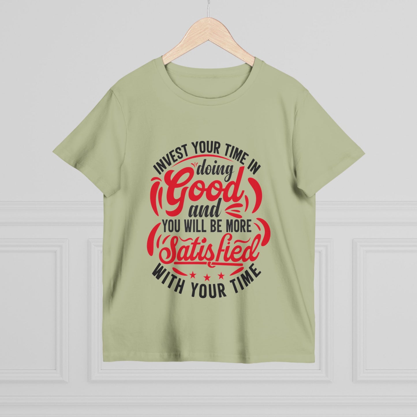 Inspirational Women's Maple Tee - Invest Your Time in Doing Good