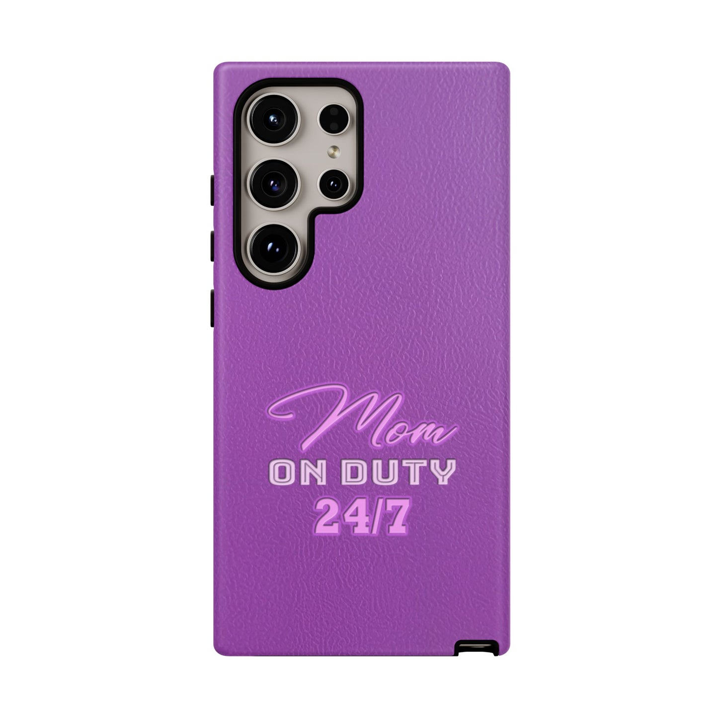 Mom On Duty Impact-Resistant Case, Purple Case for Mothers