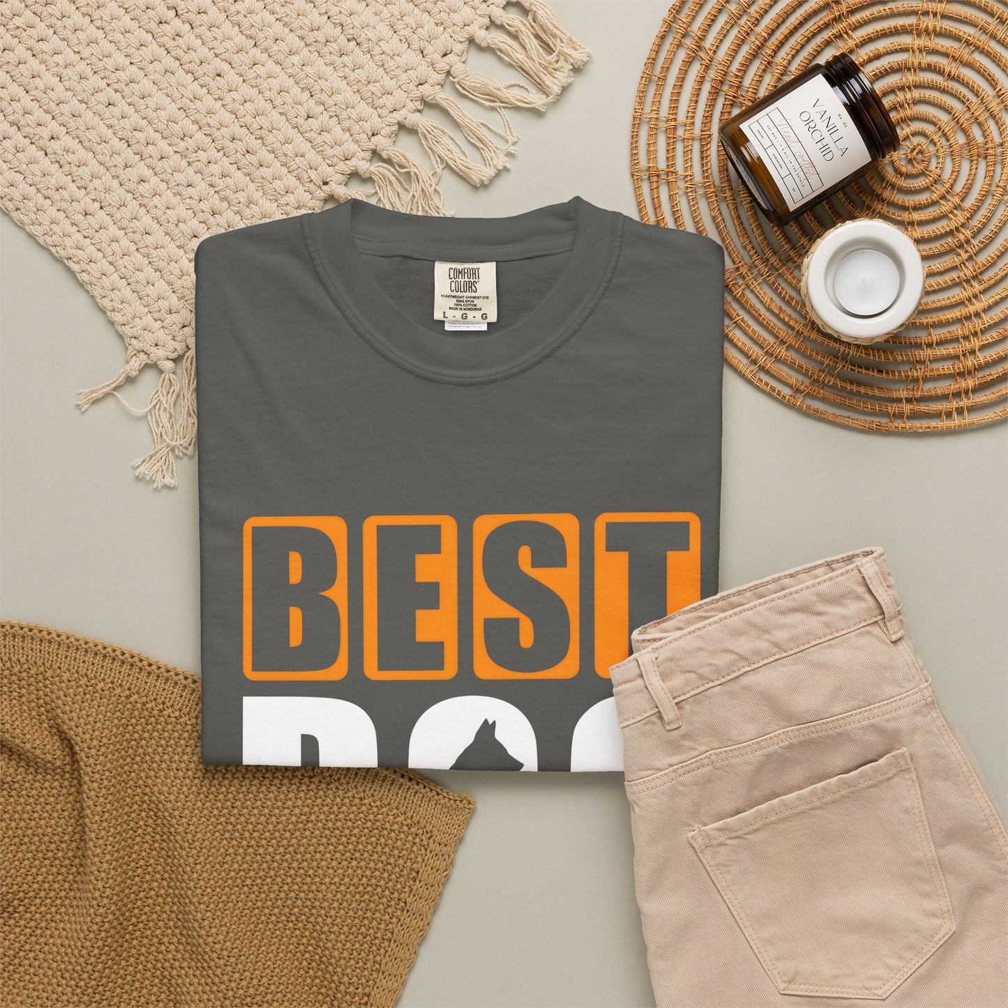 Best Dog Dad Ever Unisex Garment-Dyed T-shirt