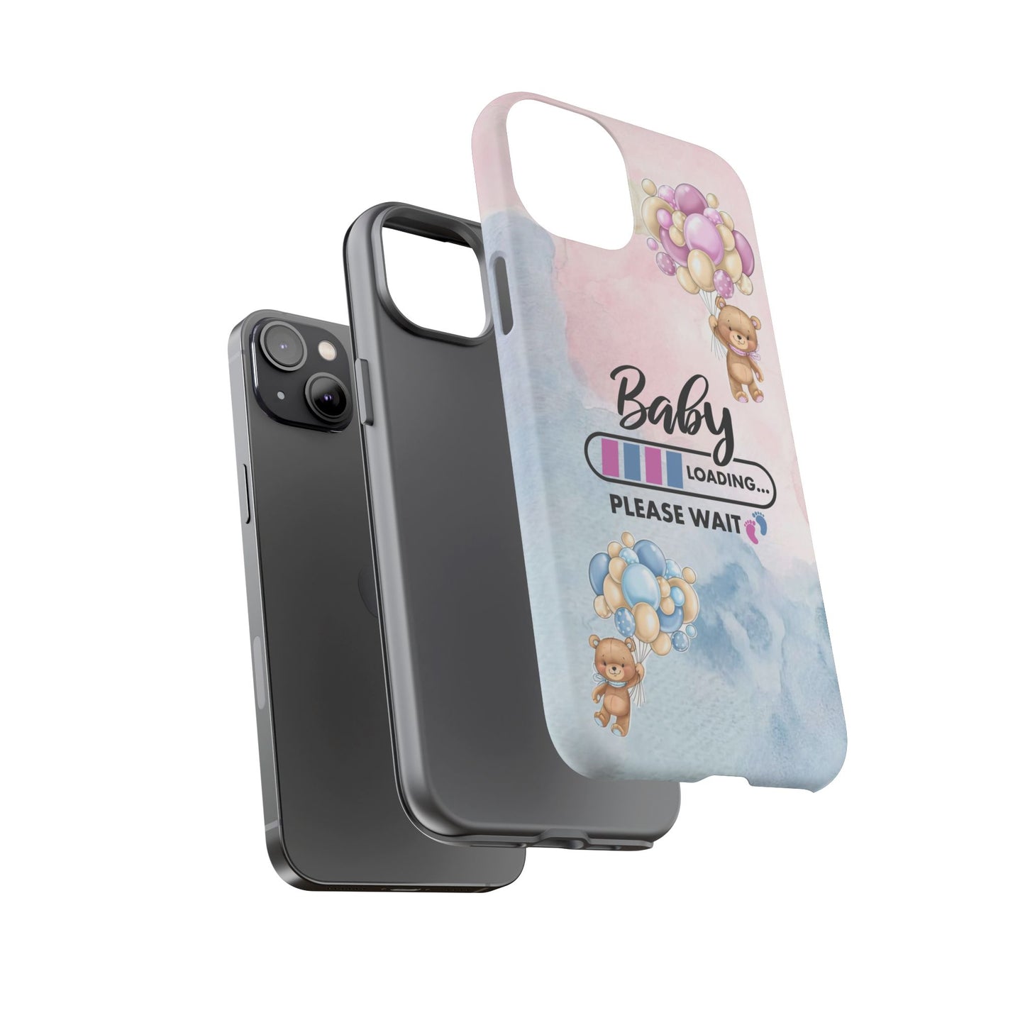 Cute Baby Loading Phone Case for iPhone - Maternity Cover for Pregnancy Reveal or Baby Shower