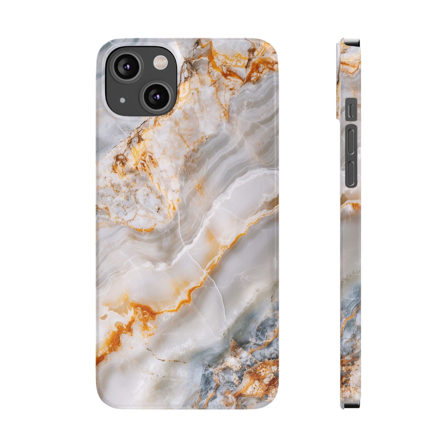 Pure Elegance Marble Slim Phone Cases, Modern Tech Decor