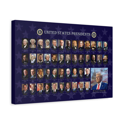 US Presidens Gallery Canvas Art Print, 2025