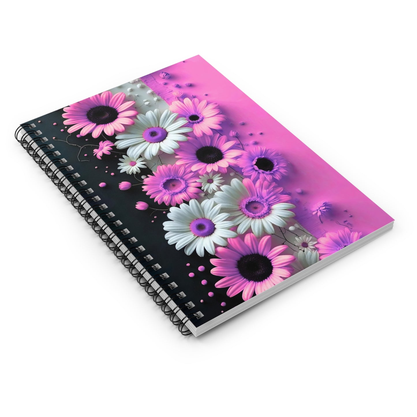 Pink Floral Spiral Notebook 6" x 8" –  Flower Design